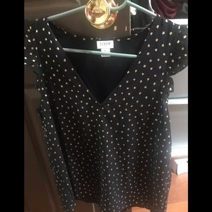 JCrew size 6 top, 100% polyester